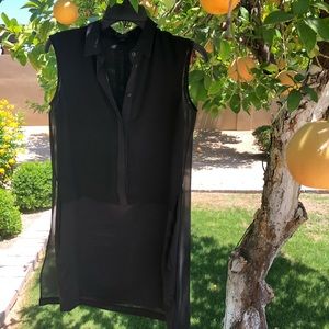 All Saints black chiffon overlay dress 2